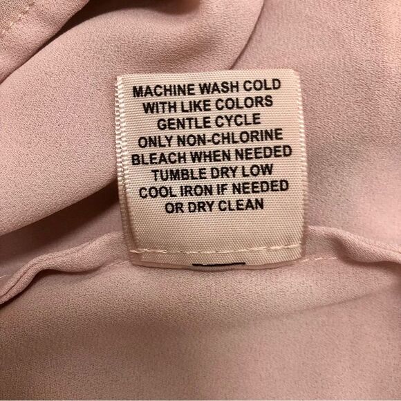 Philosophy dusty pink ruffle short sleeve blouse size M - Picture 6 of 6